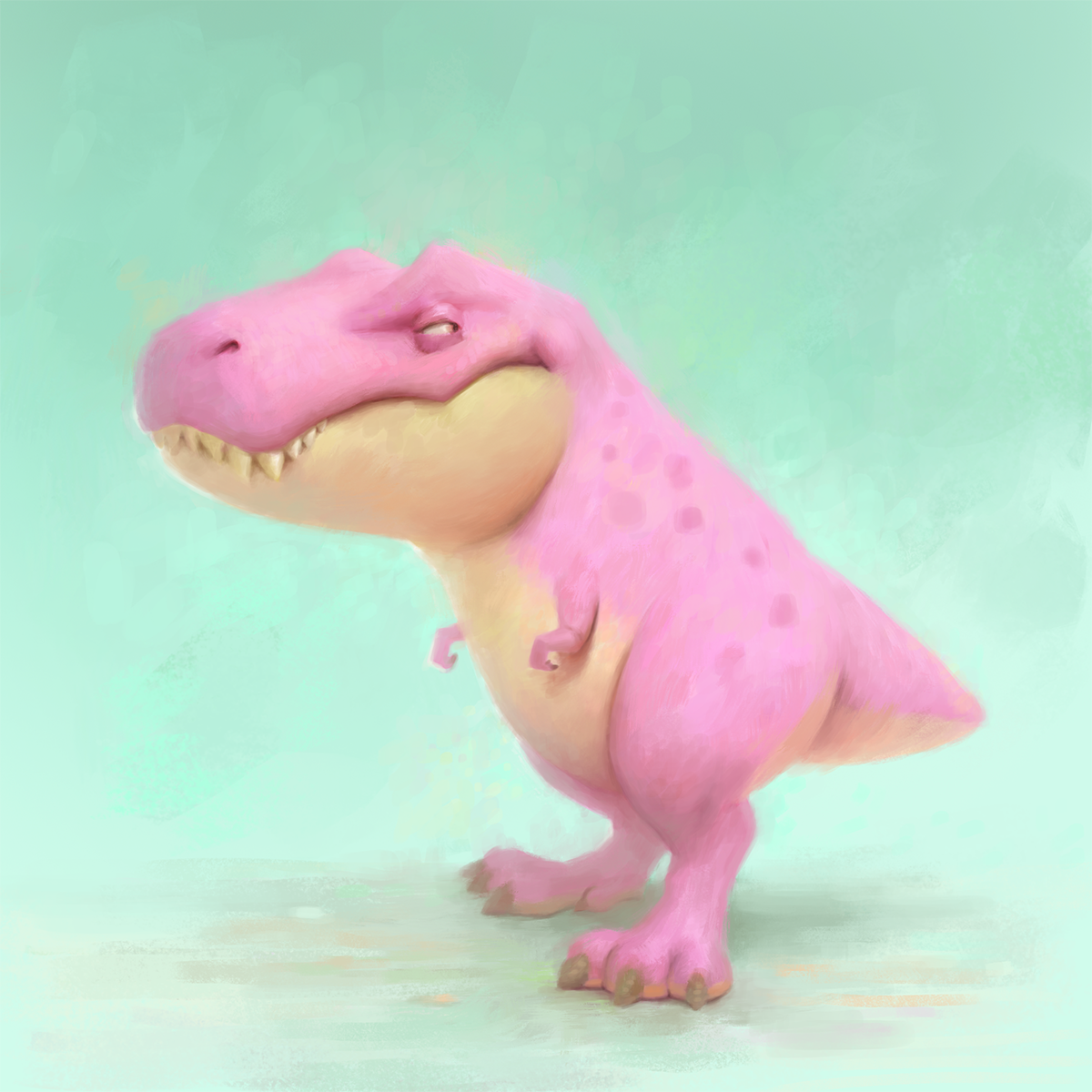 Pink T-rex